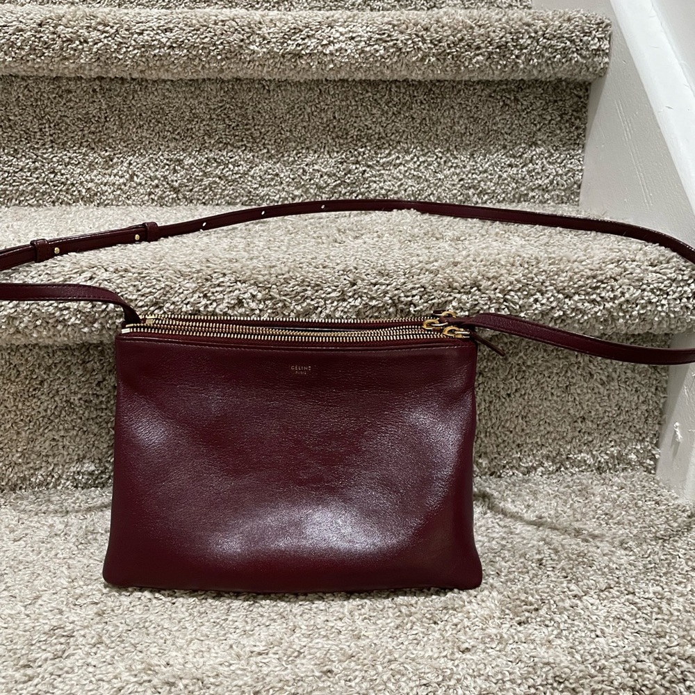 Authentic Celine Large Trio Crossbody Bag
